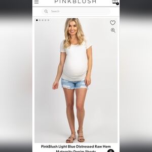 Pinkblush White Maternity Short Sleeve Tee